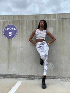 'DREAM' 2-piece PREMIUM Snakeskin Print Activewear Set