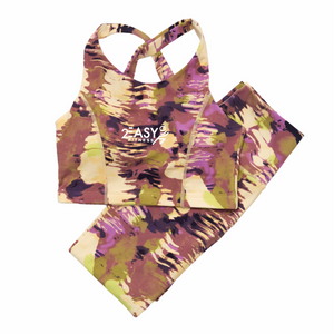 "Calla" 2-piece 2EasyFitness Abstract Print Athleisurewear Set