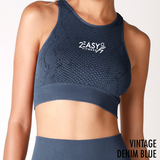 "Bleu" Vintage Snake Skin Leggings and Bra Top Set