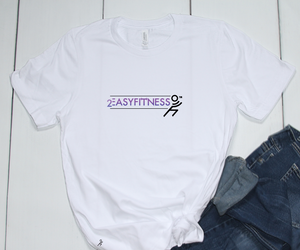 2EasyFitness Crewneck Logo Unisex Tee (WHITE)